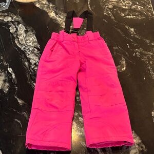 Vibrant Pink Kids snow pants size 3-4 years
